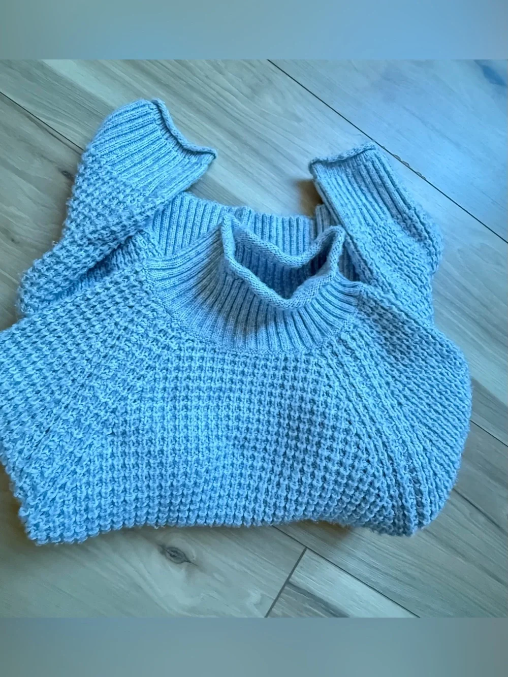 American Eagle Chunky Mock Neck Sweater - Light Gray - Picture 6 of 8